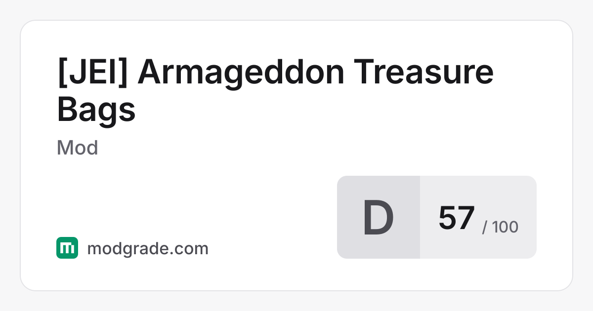 [JEI] Armageddon Treasure Bags: Minecraft Mod for Forge | Modgrade