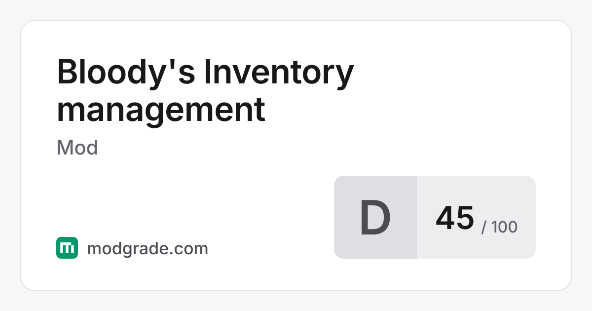 Bloody's Inventory management: Minecraft Mod for Fabric | Modgrade