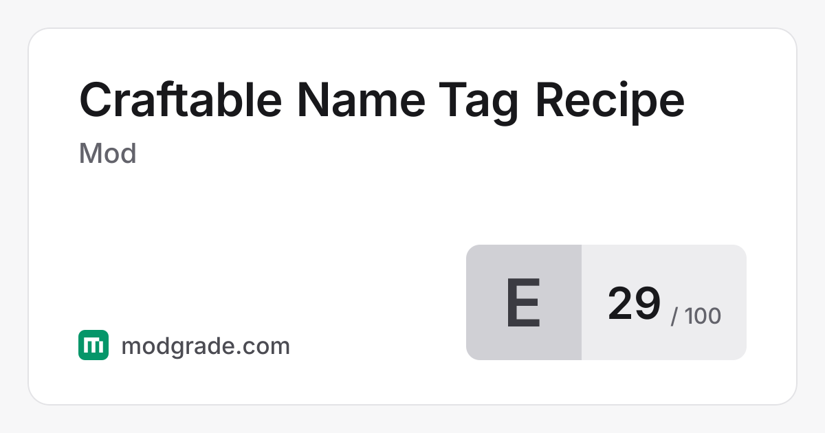 Craftable Name Tag Recipe: Minecraft Mod | Modgrade