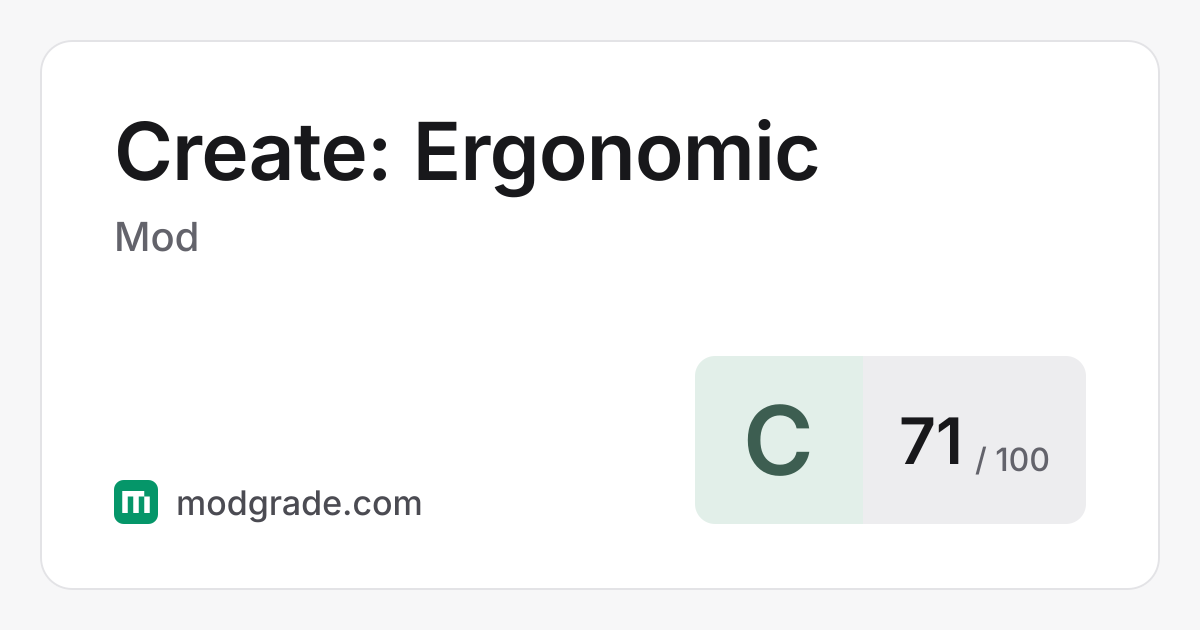 Create: Ergonomic: Minecraft Mod for Forge and NeoForge | Modgrade