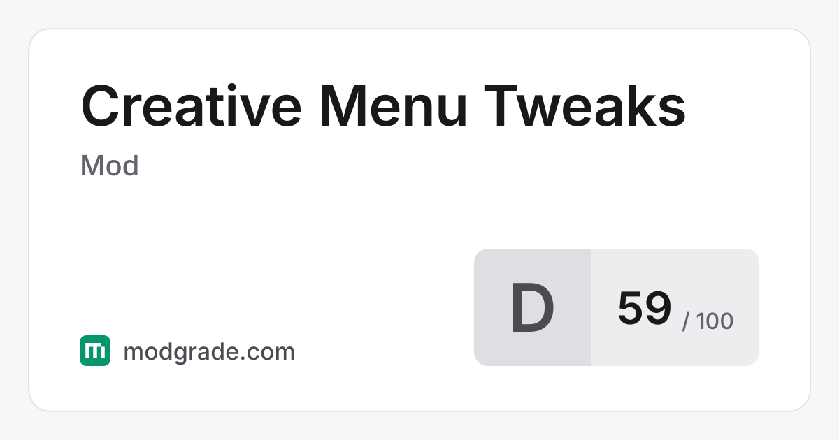 Creative Menu Tweaks: Minecraft Mod for Fabric | Modgrade