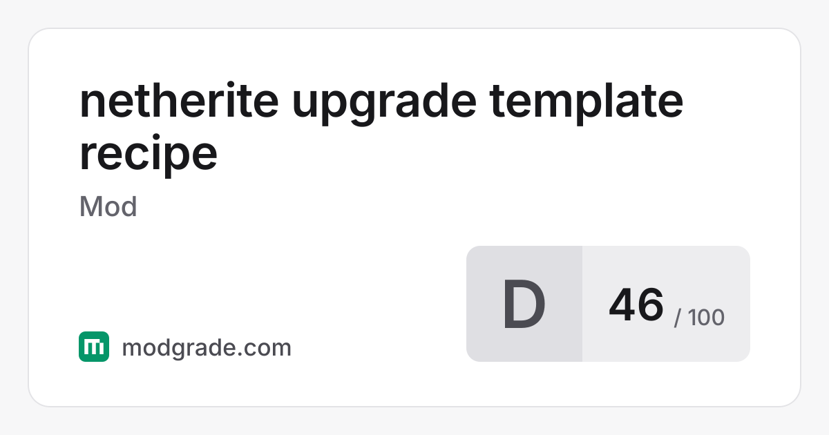 netherite upgrade template recipe: Minecraft Mod for 1.21.8 | Modgrade