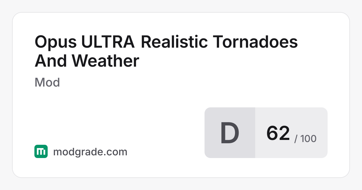 Opus ULTRA Realistic Tornadoes And Weather: Minecraft Mod | Modgrade