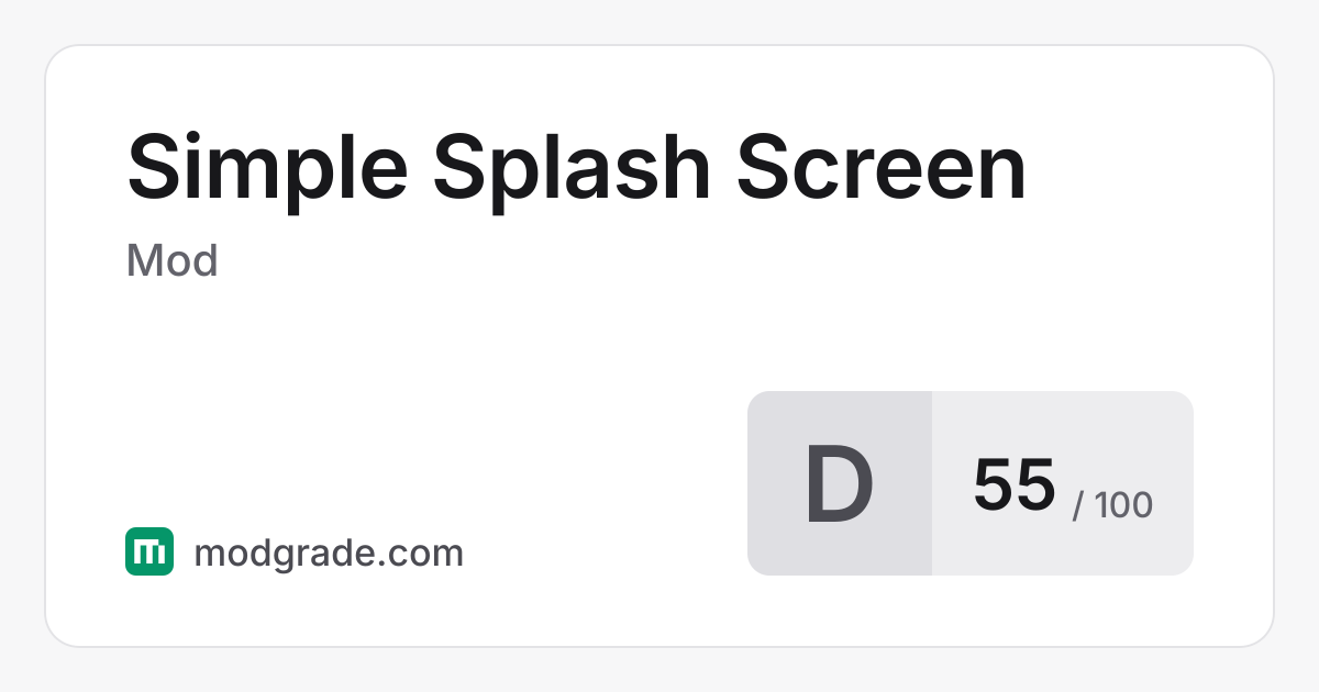 Simple Splash Screen: Minecraft Mod for Forge and NeoForge | Modgrade