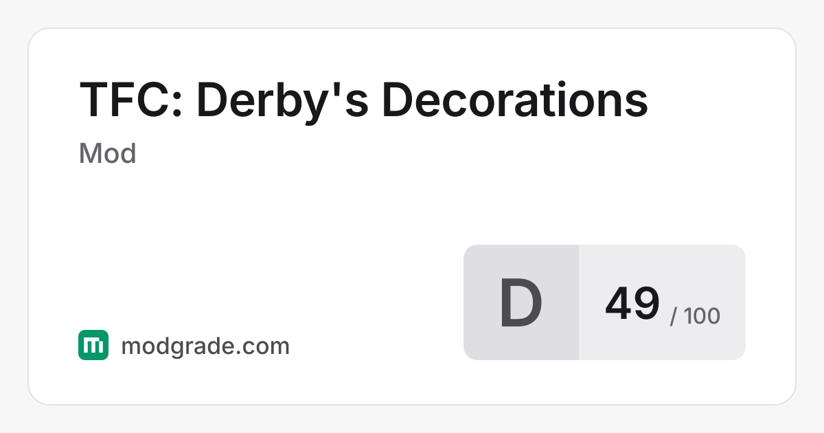 TFC: Derby's Decorations: Minecraft Mod for Forge, 1.20.1 | Modgrade