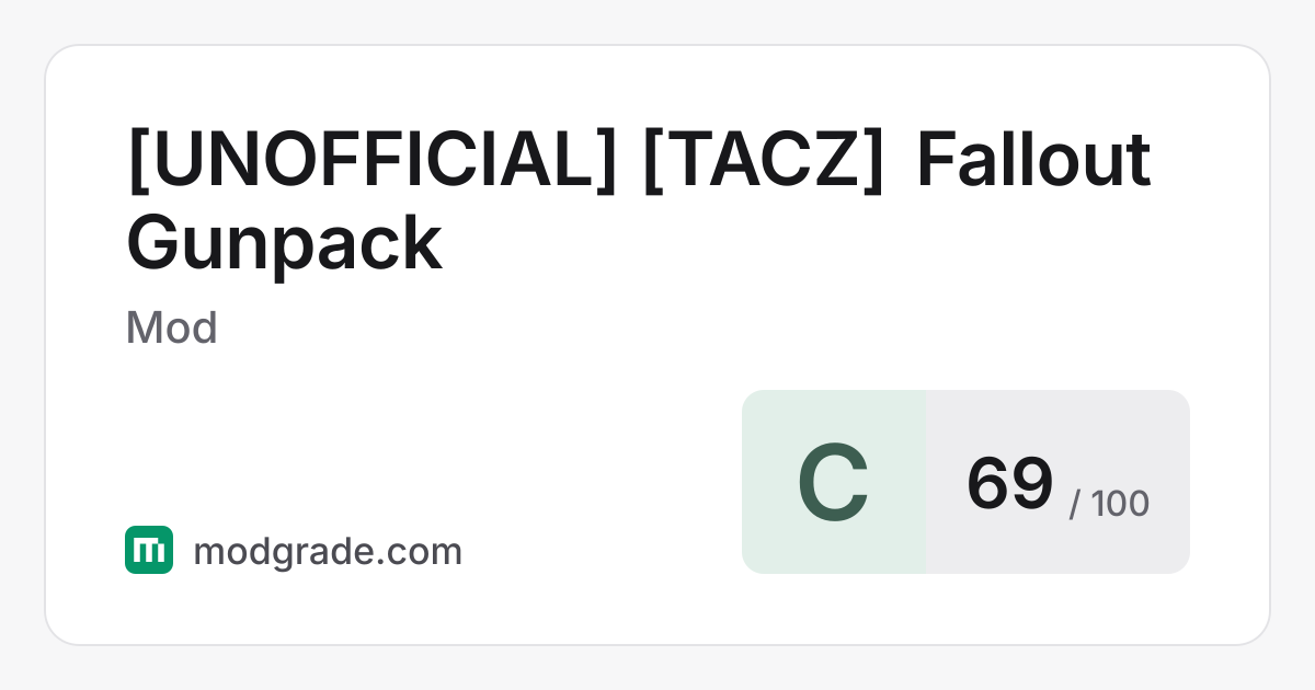 [UNOFFICIAL] [TACZ] Fallout Gunpack: Minecraft Mod | Modgrade