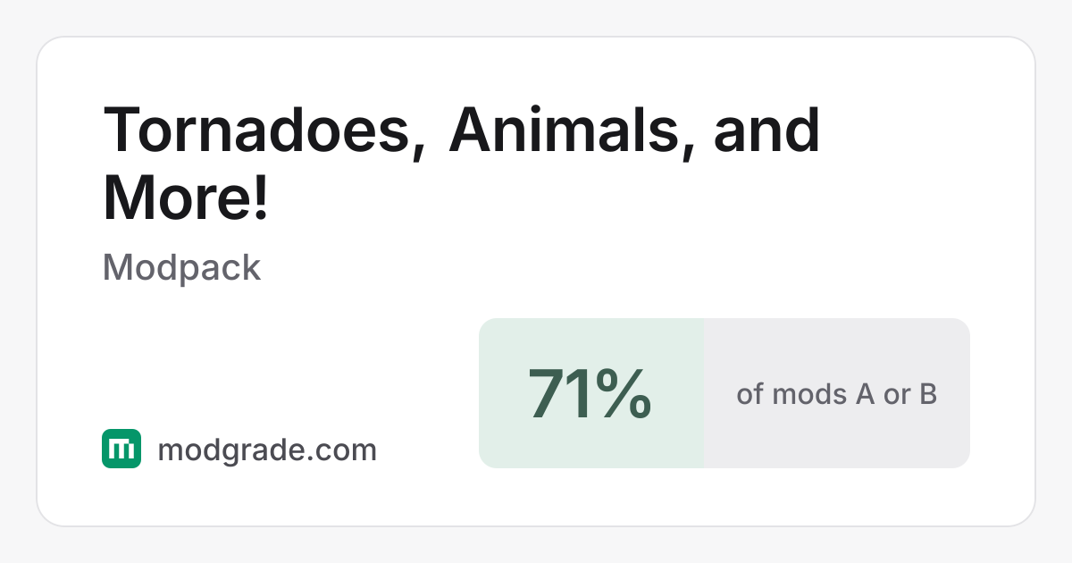 Tornadoes, Animals, and More!: Minecraft Modpack for Forge | Modgrade