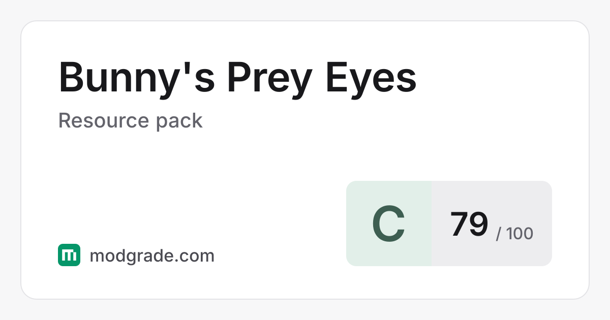 Bunny's Prey Eyes: Minecraft Resource Pack for 1.14 to 1.21 | Modgrade