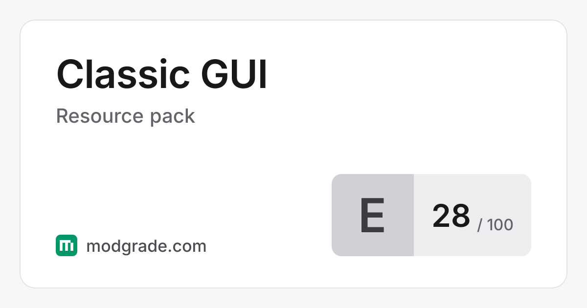 Classic GUI: Minecraft Resource Pack for 1.12 to 1.16 | Modgrade