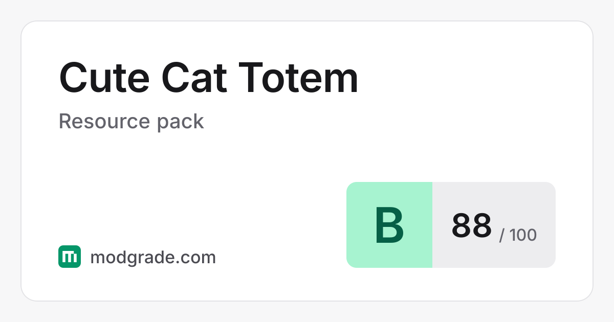 Cute Cat Totem: Minecraft Resource Pack for 1.13 to 1.21 | Modgrade