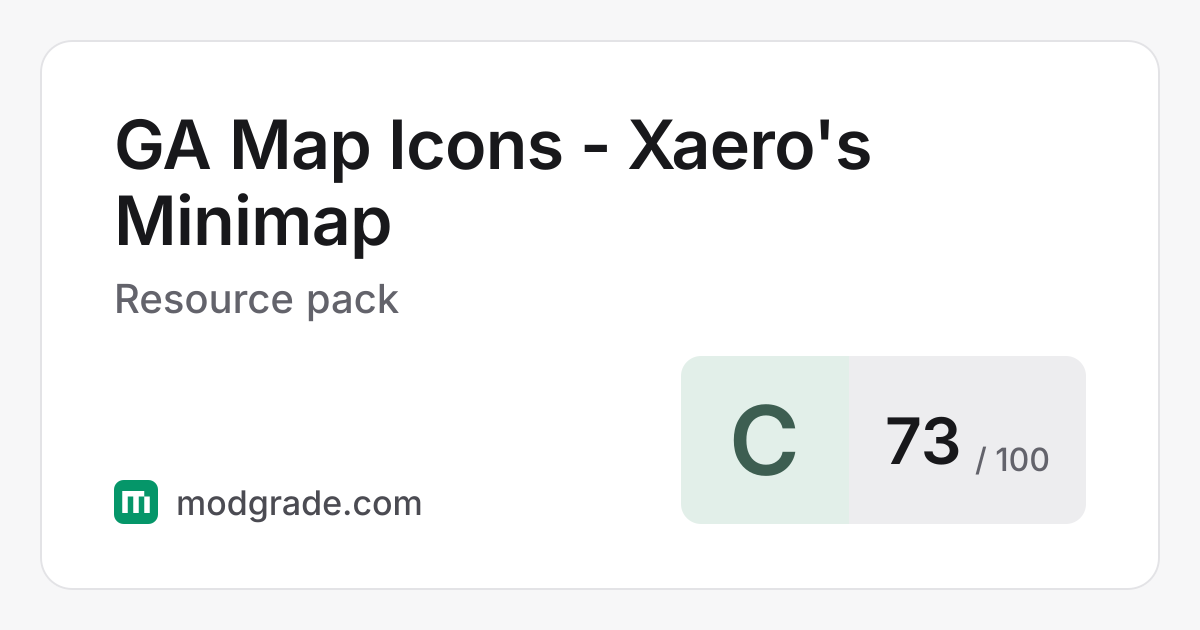 GA Map Icons - Xaero's Minimap: Minecraft Resource Pack | Modgrade
