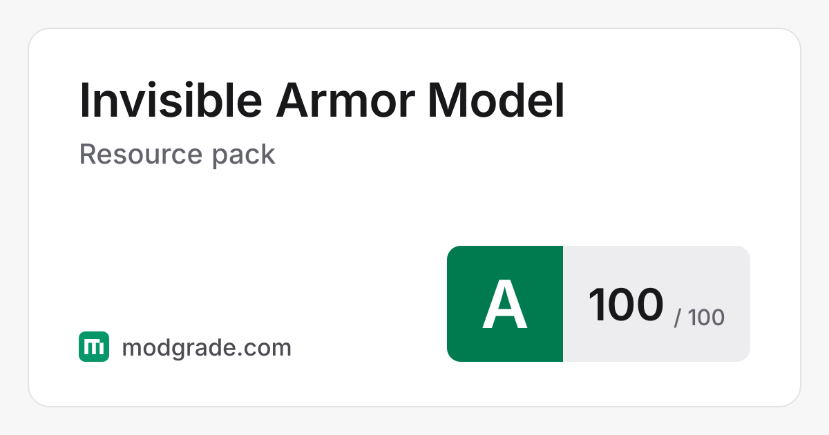 Invisible Armor Model: Minecraft Resource Pack | Modgrade