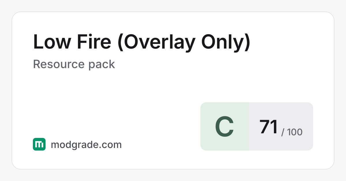 Low Fire (Overlay Only): Minecraft Resource Pack | Modgrade