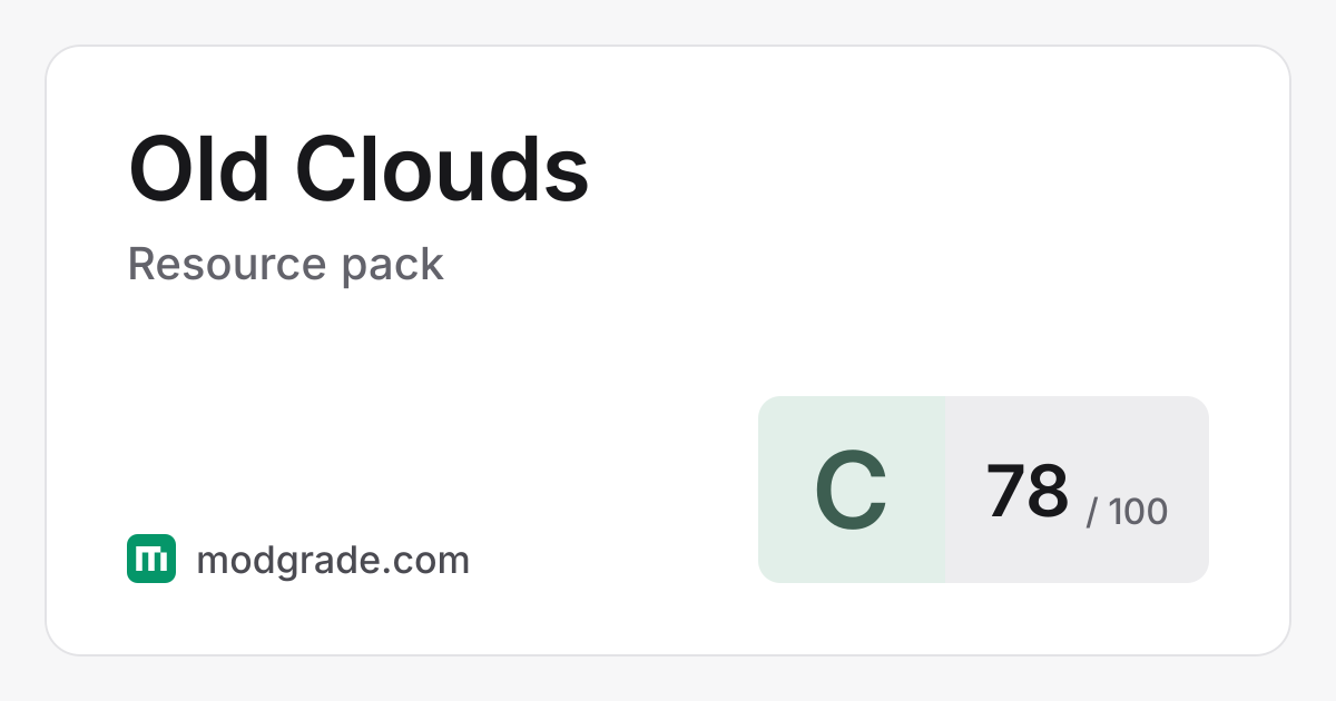 Old Clouds: Minecraft Resource Pack for 1.21 to 26.3 | Modgrade