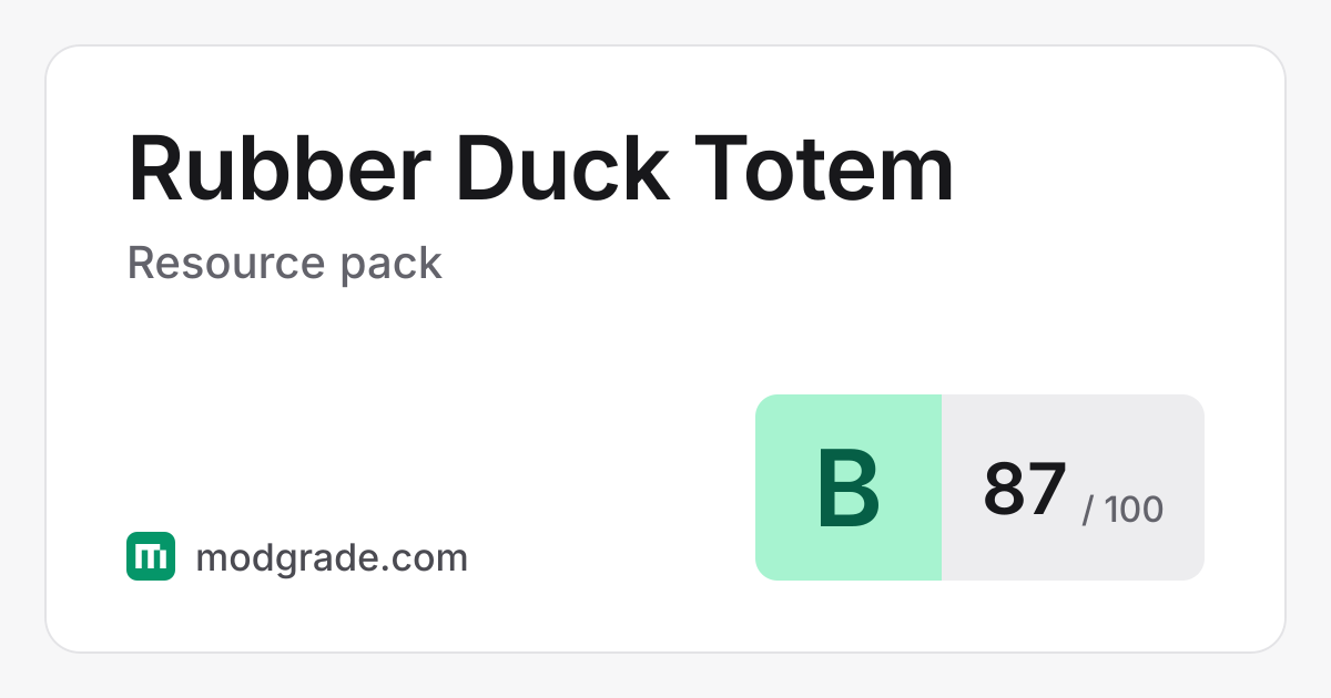Rubber Duck Totem: Minecraft Resource Pack for 1.13 to 1.21 | Modgrade
