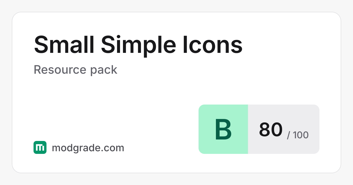 Small Simple Icons: Minecraft Resource Pack | Modgrade
