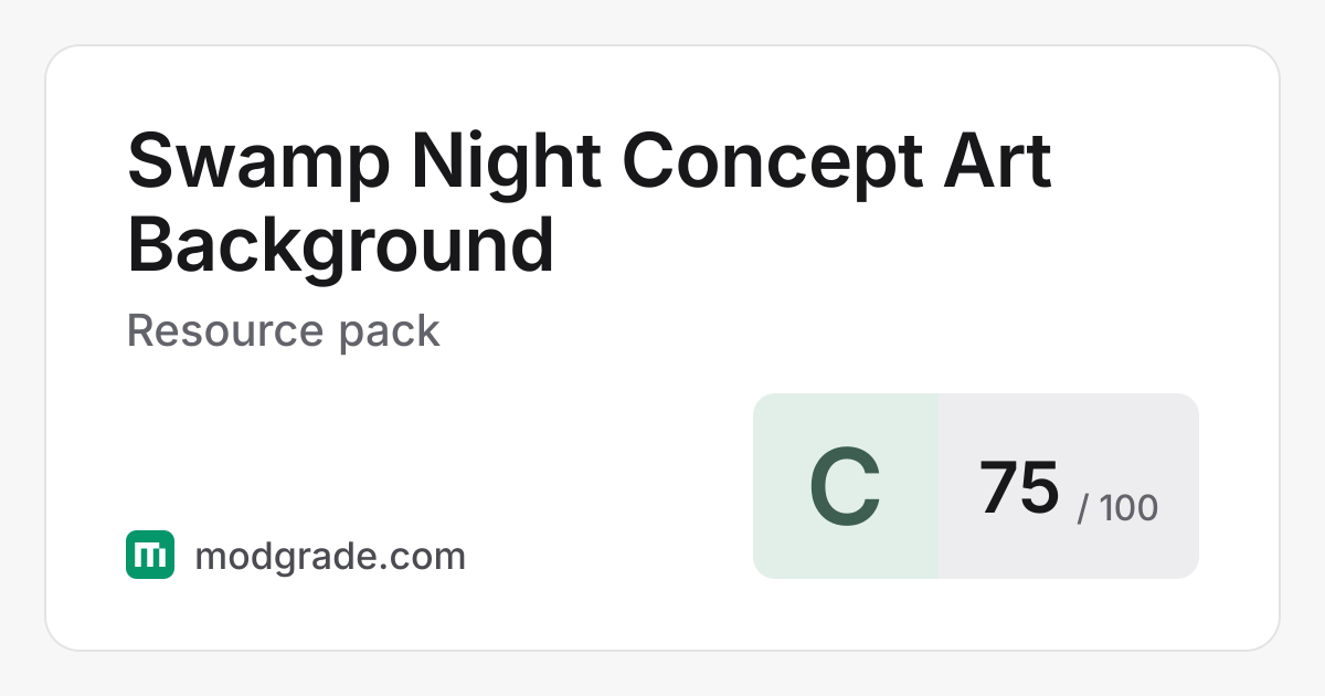 Swamp Night Concept Art Background: Minecraft Resource Pack | Modgrade
